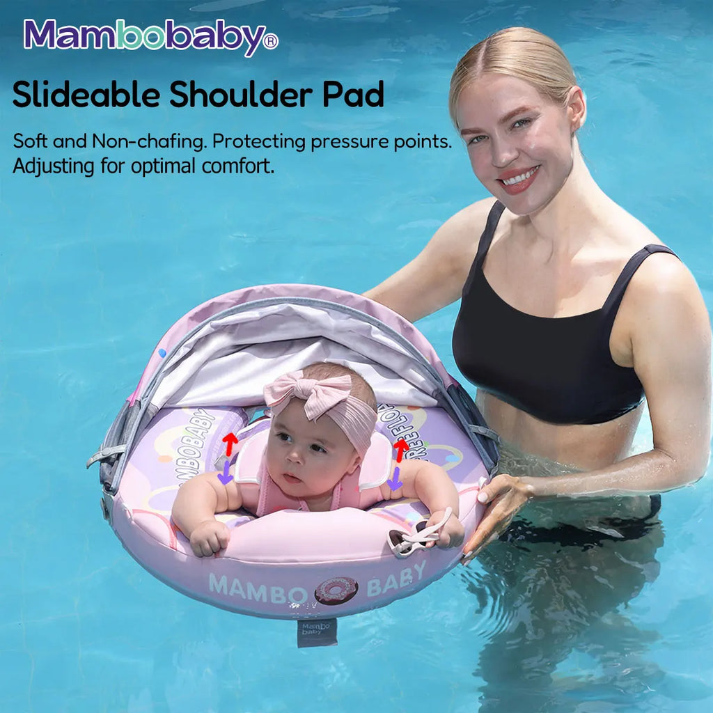 Non-Inflatable Baby Float with Canopy Chest Floater