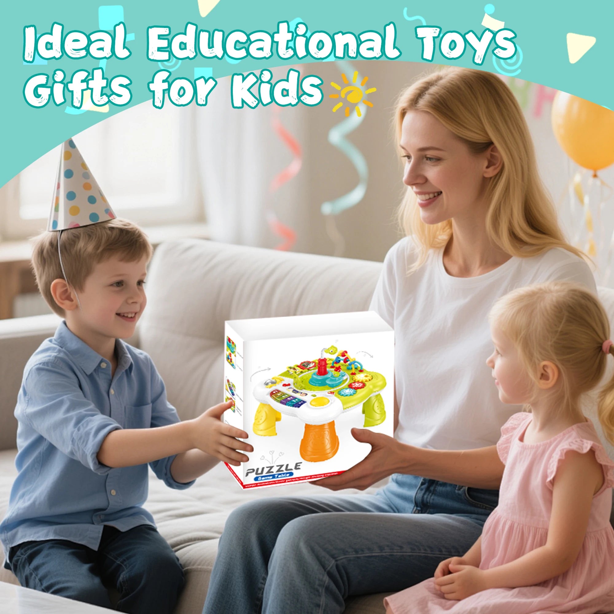 Toddler Musical Activity Table: Interactive Learning Toy With Piano