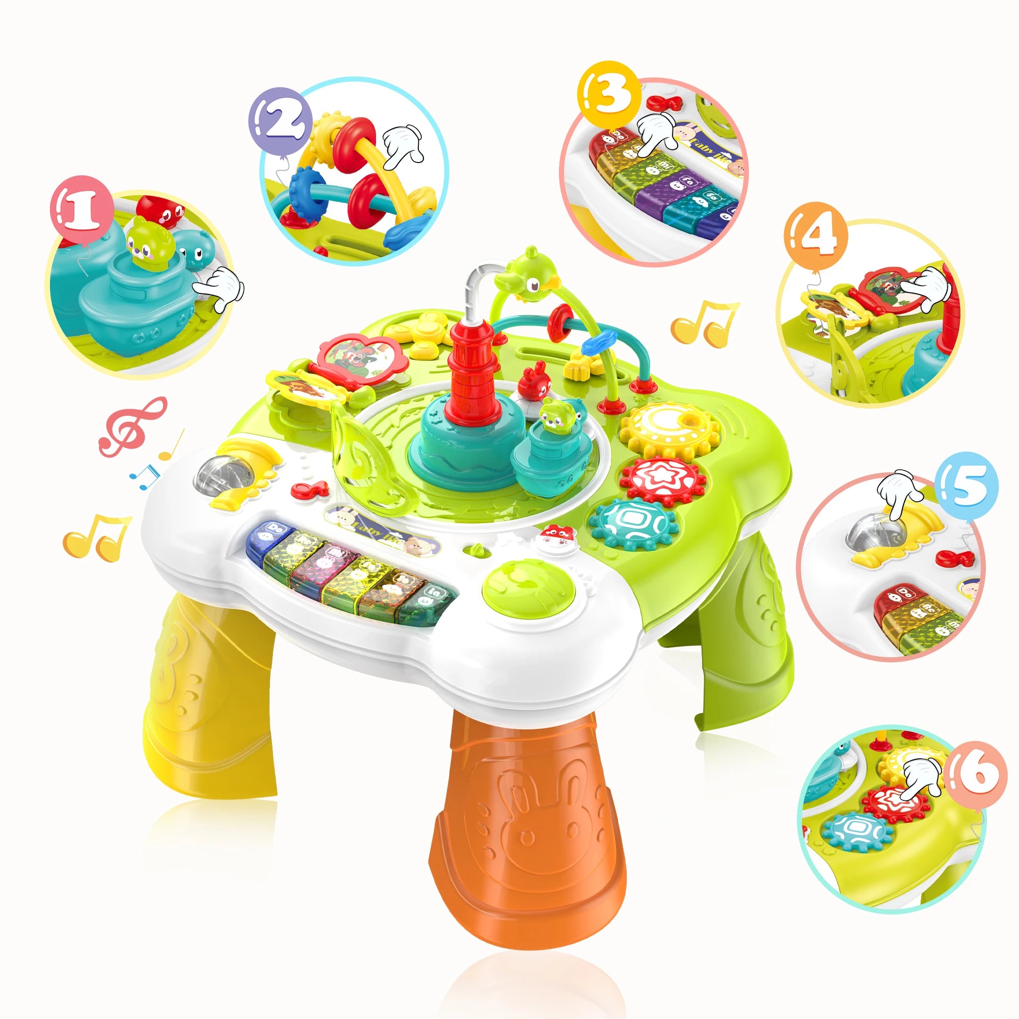 Toddler Musical Activity Table: Interactive Learning Toy With Piano