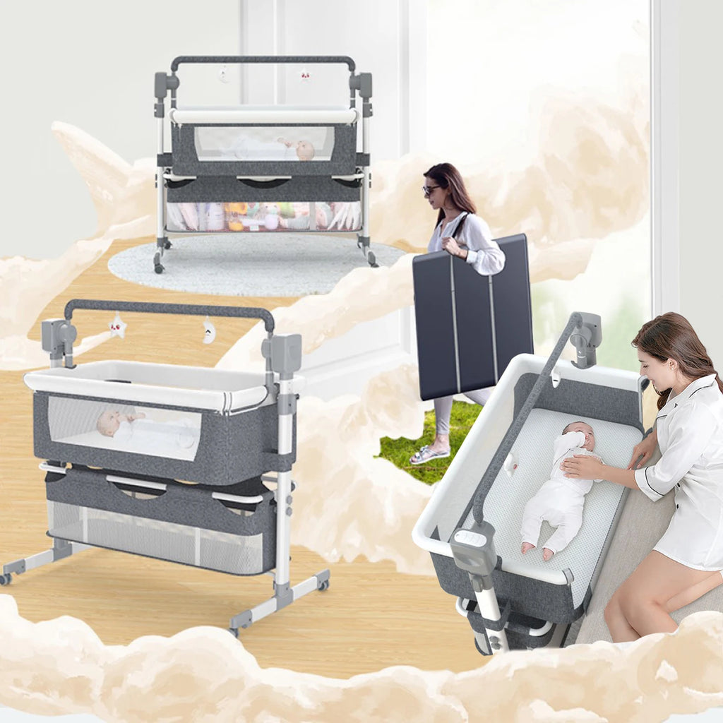 Baby Rocking Bassinet Portable Newborn Cradle Bedside Sleeper