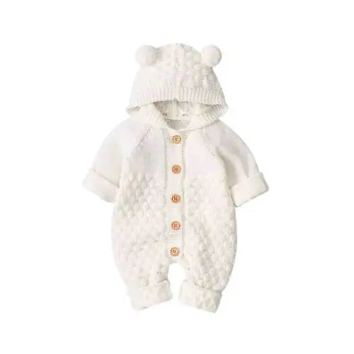 Autumn Winter Newborn Sweater Baby Boy Girl Clothes Romper Bear
