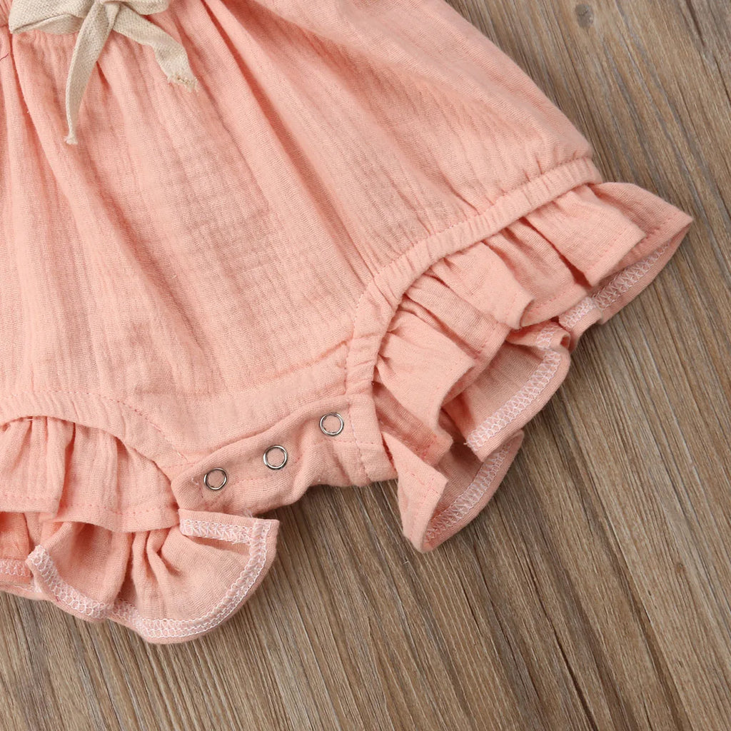 SUMMER Newborn Baby Girls Ruffle Jumpsuit