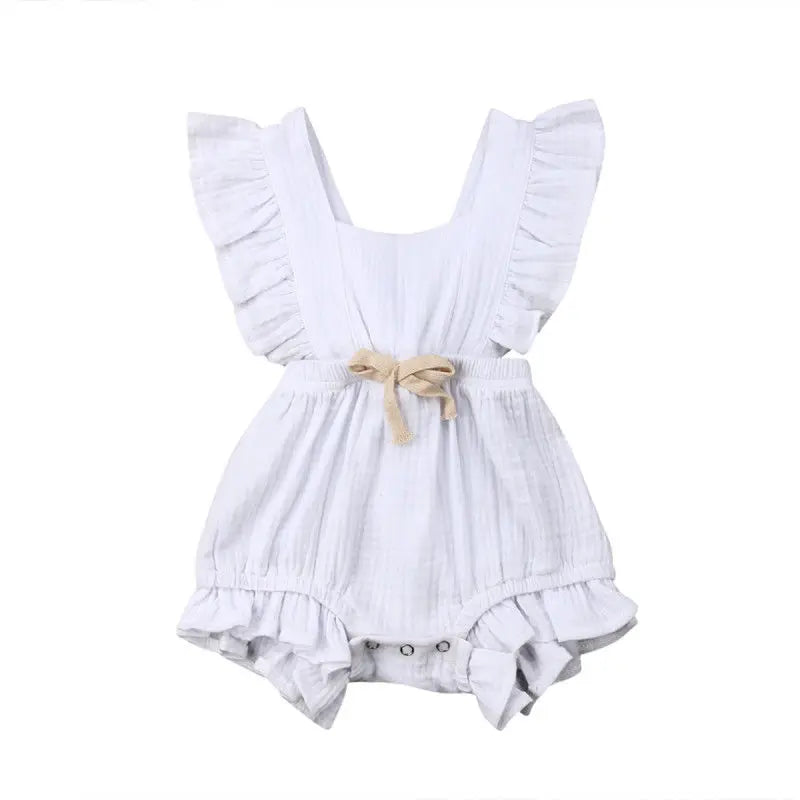 SUMMER Newborn Baby Girls Ruffle Jumpsuit