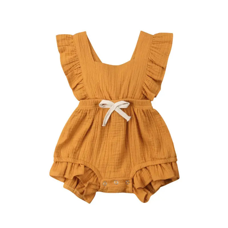 SUMMER Newborn Baby Girls Ruffle Jumpsuit