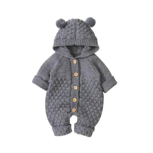 Autumn Winter Newborn Sweater Baby Boy Girl Clothes Romper Bear