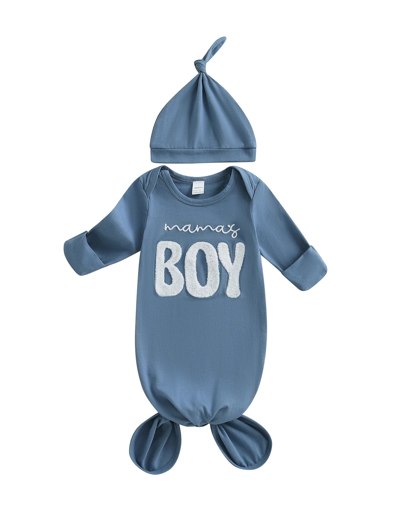 Infant Long Sleeve O Neck Letter Embroidery Sleep Sack Newborn Clothes