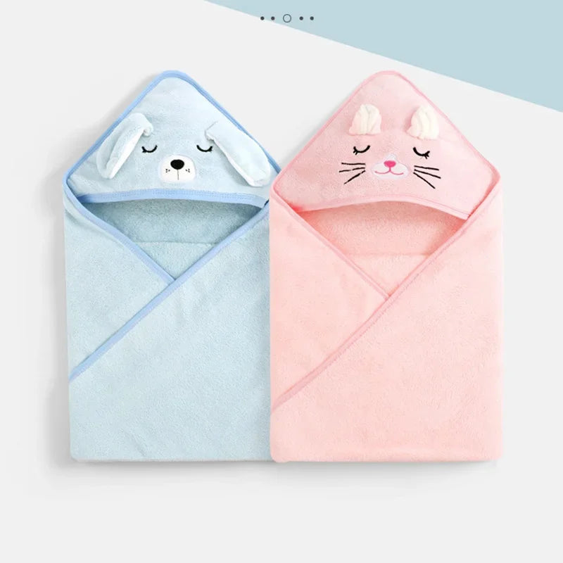 Cartoon Animal Baby Bath Towels Soft Newborn Hooded