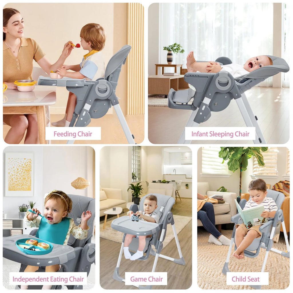 Baby High Chair, Multifunctional Infant High Chair