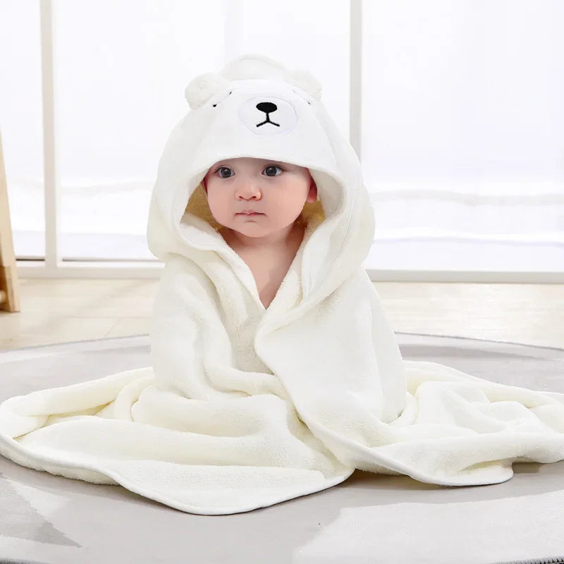 Cartoon Animal Baby Bath Towels Soft Newborn Hooded