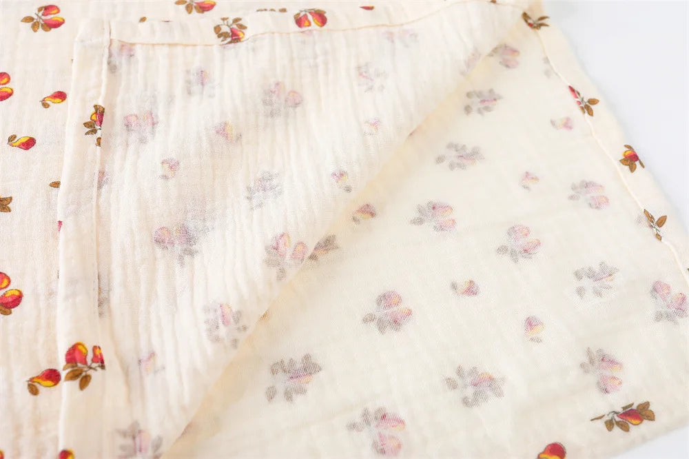 Cotton Swaddle Blanket Baby Blanket Floral