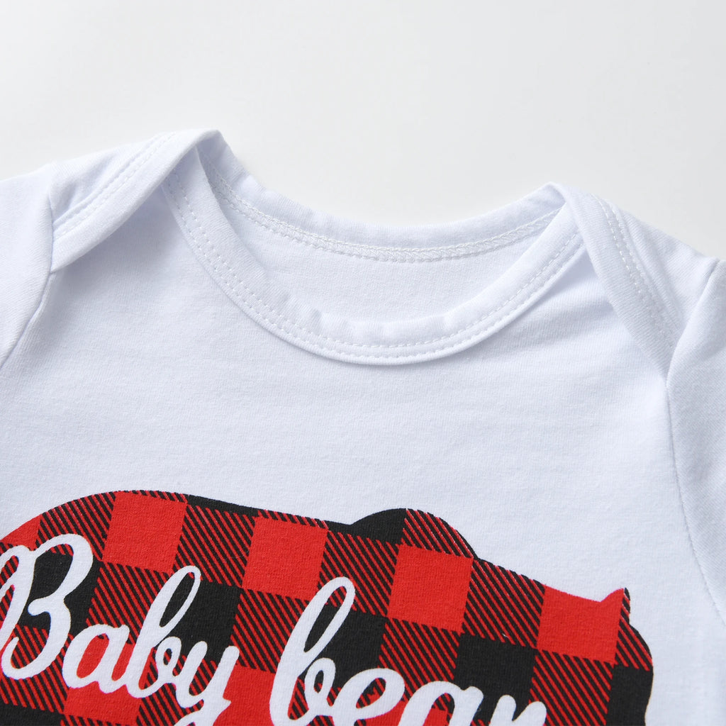 Newborn Baby Boy Clothes Set Long Sleeve Bear Print