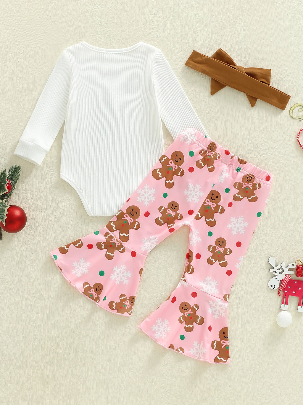 Baby Girl First Christmas Outfits Long Sleeve Romper