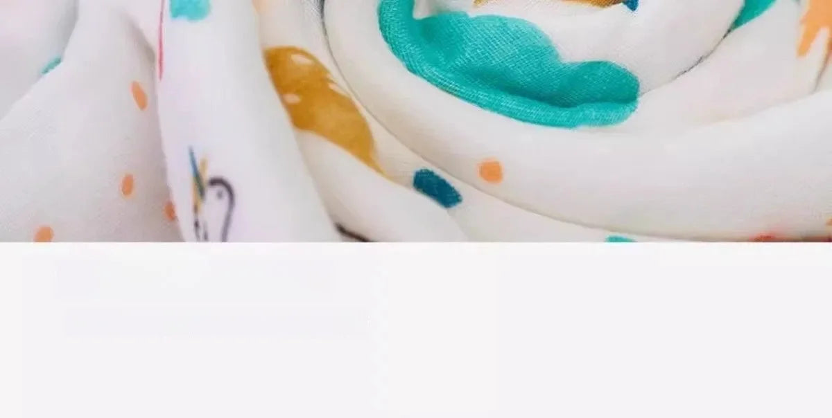 Newborn Printed Cotton Muslin Gauze Swaddle Blanket