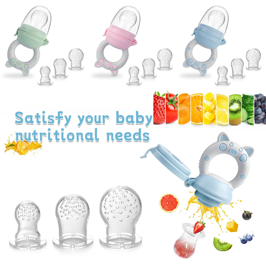 4pcs/set Silicone Fruit & Vegetable Feeder for Infants and toddlers