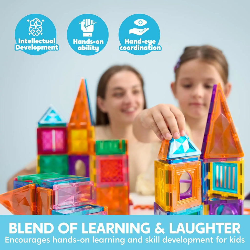 JOYFY 66PCS Magnetic Building Tiles Toys