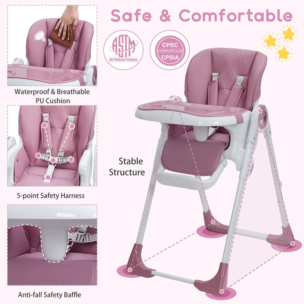 Baby High Chair, Multifunctional Infant High Chair