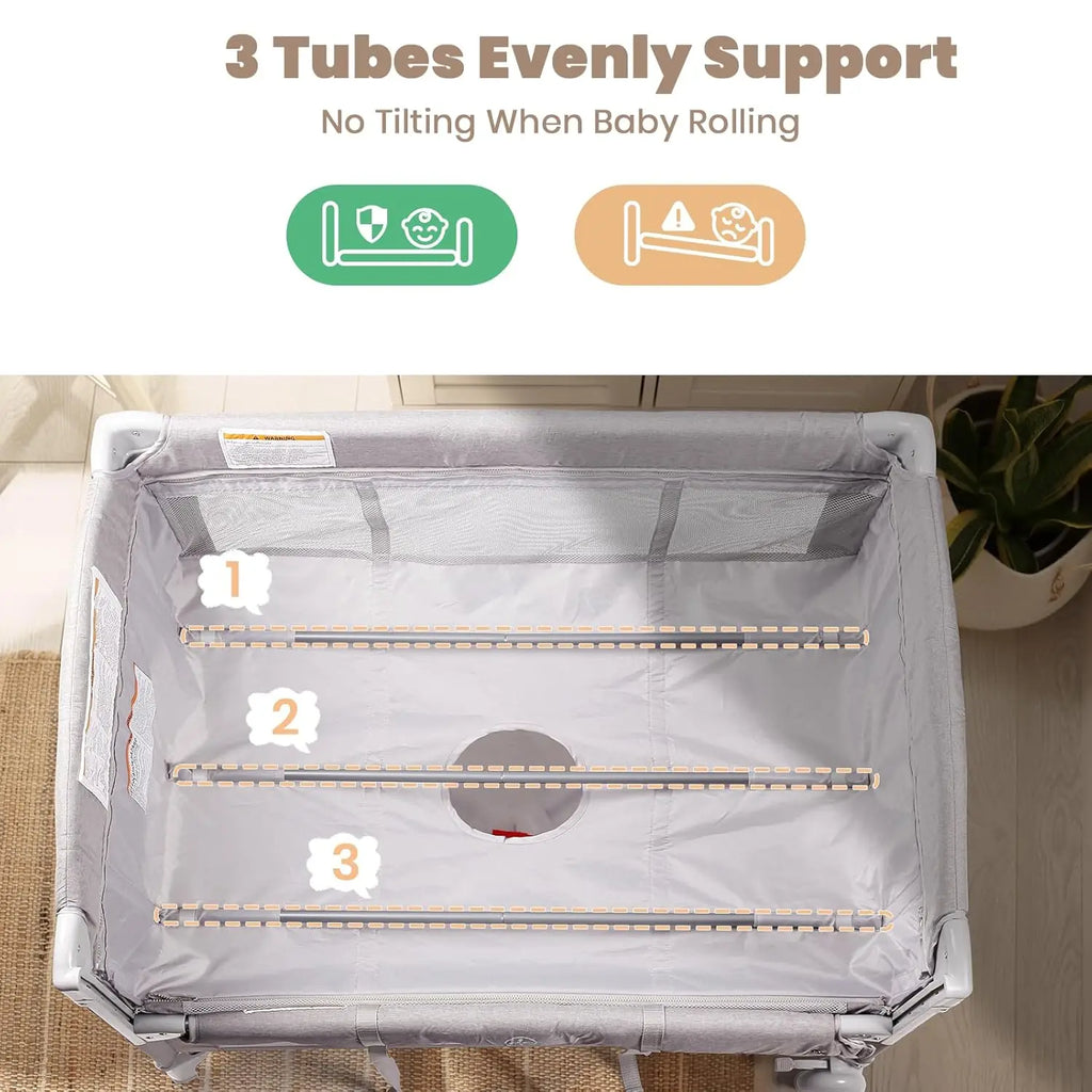 4-in-1 Portable Baby Bassinet with Mattress