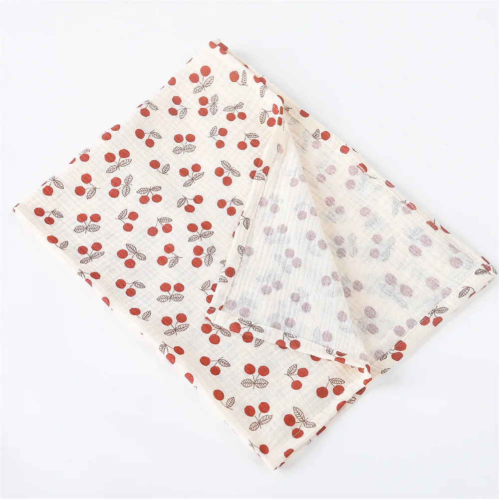 Cotton Swaddle Blanket Baby Blanket Floral