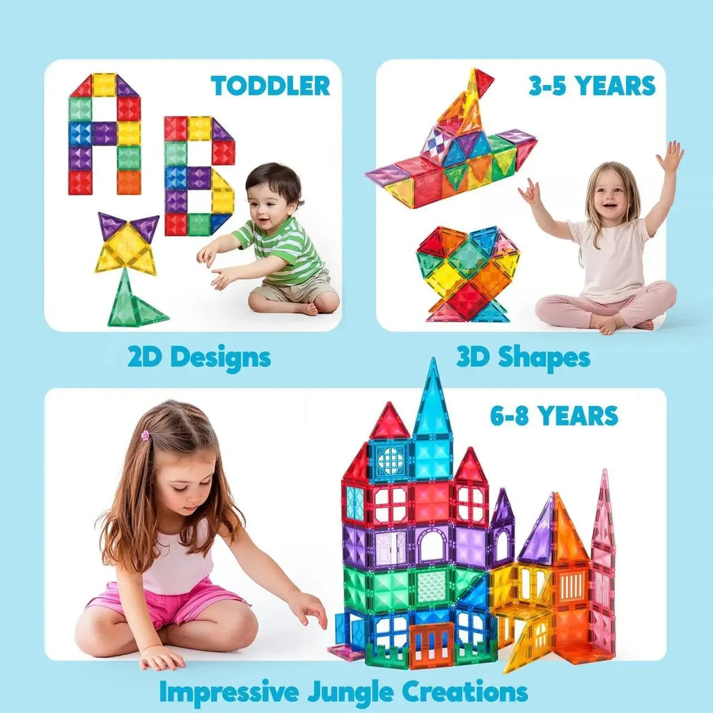 JOYFY 66PCS Magnetic Building Tiles Toys