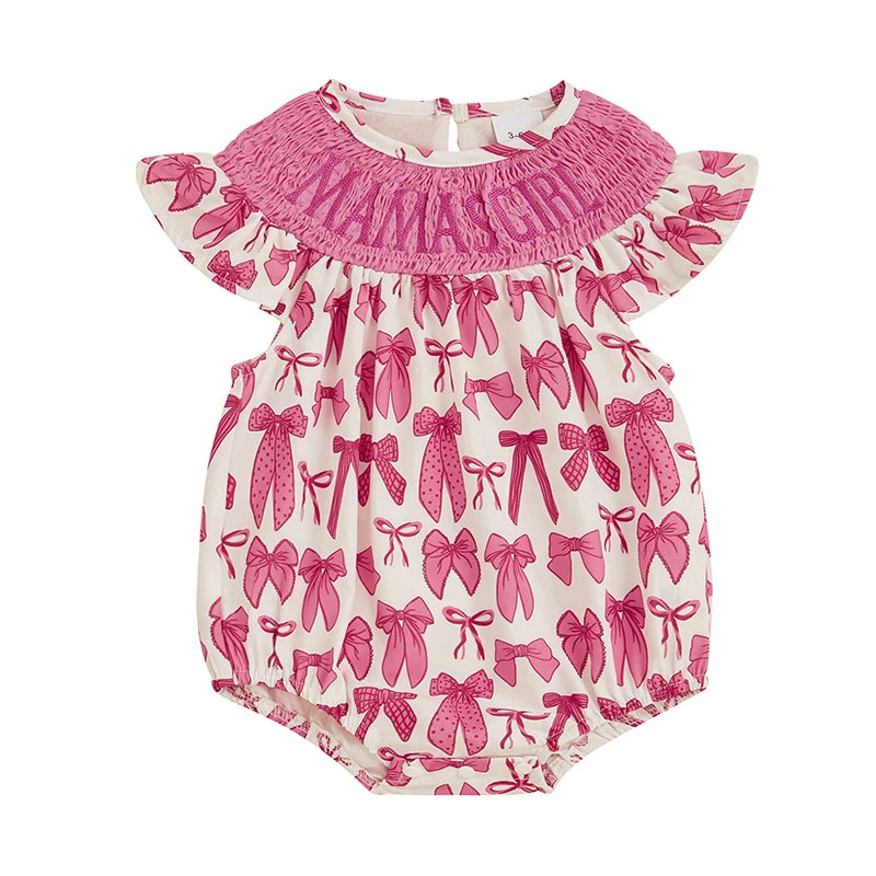 Adorable Baby Girls Rompers with Cute Bow