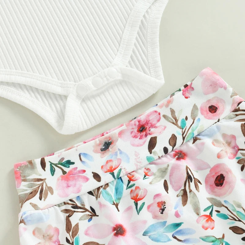 0-18M Infant Baby Girls Shorts Set