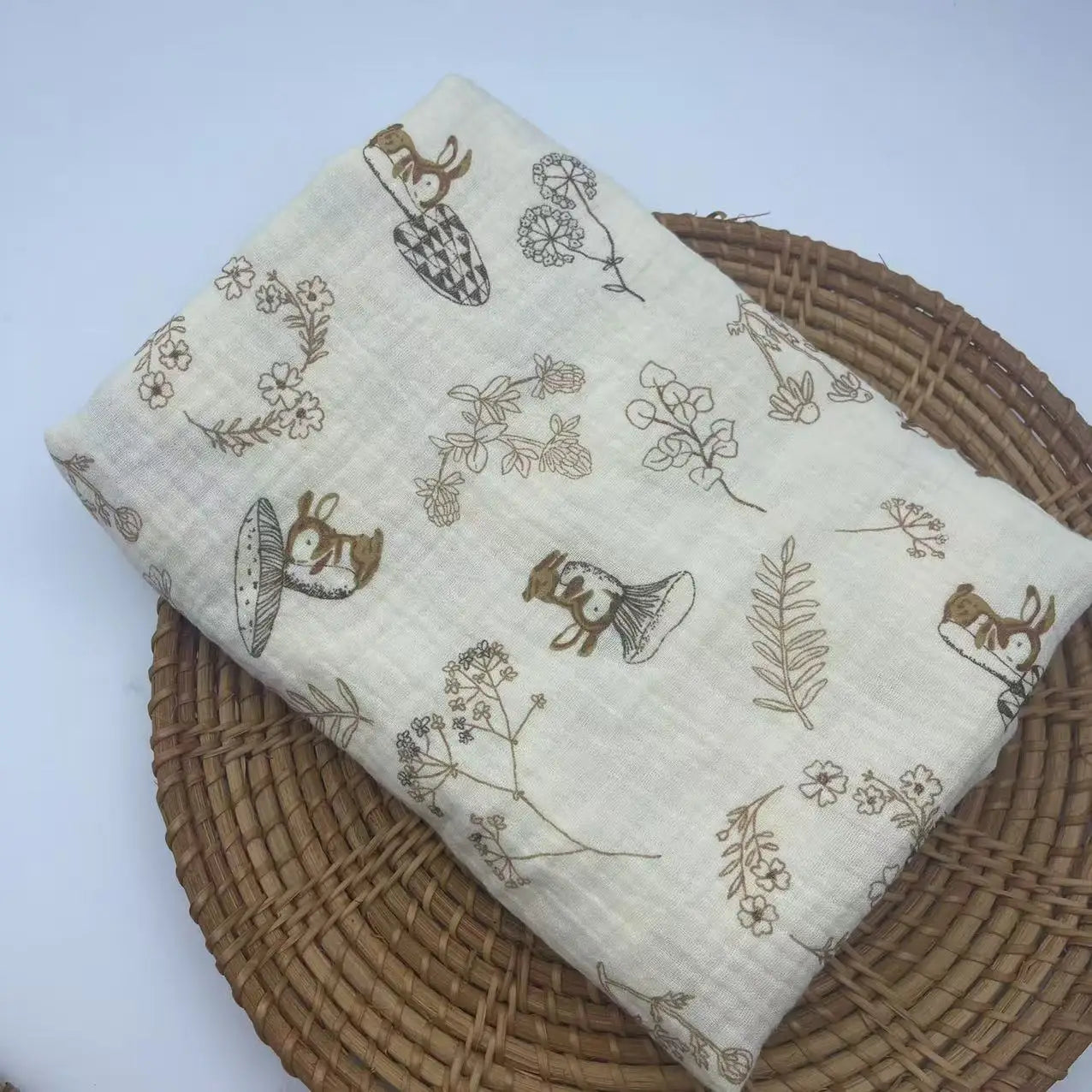 Cotton Swaddle Blanket Baby Blanket Floral
