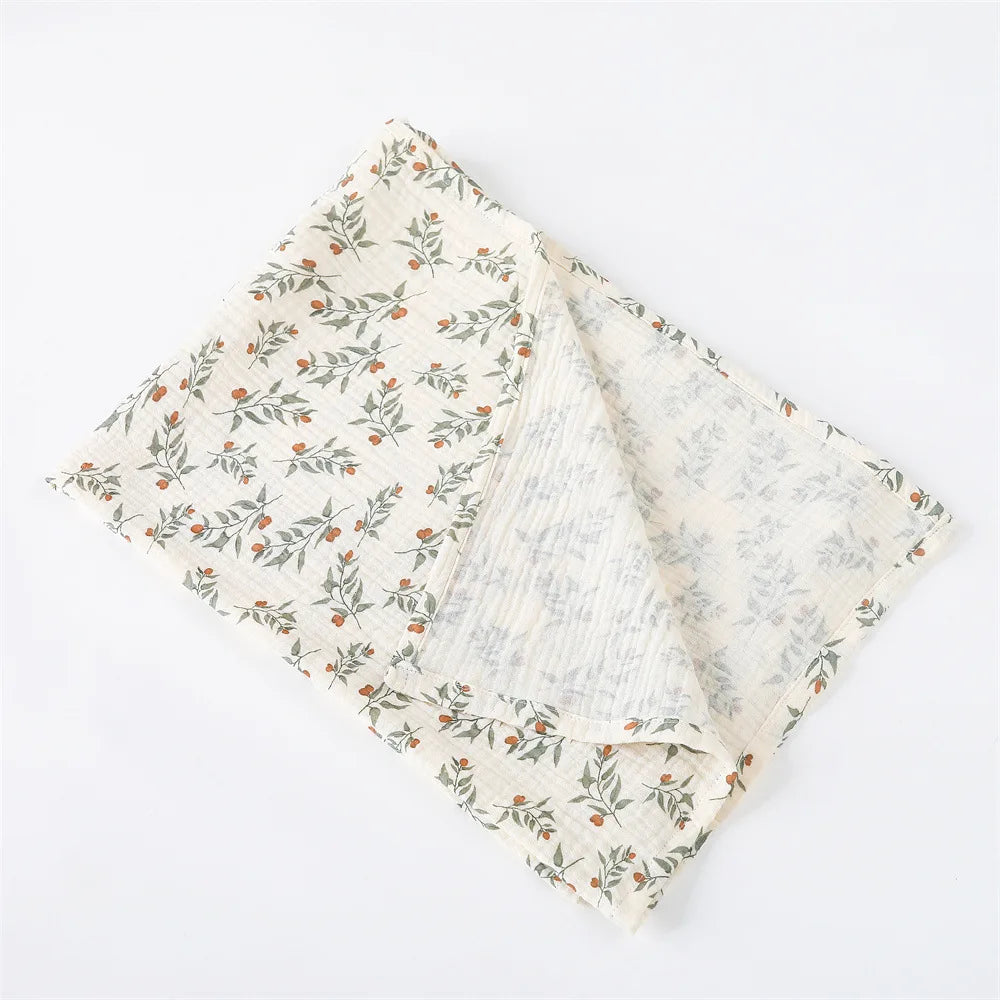 Cotton Swaddle Blanket Baby Blanket Floral