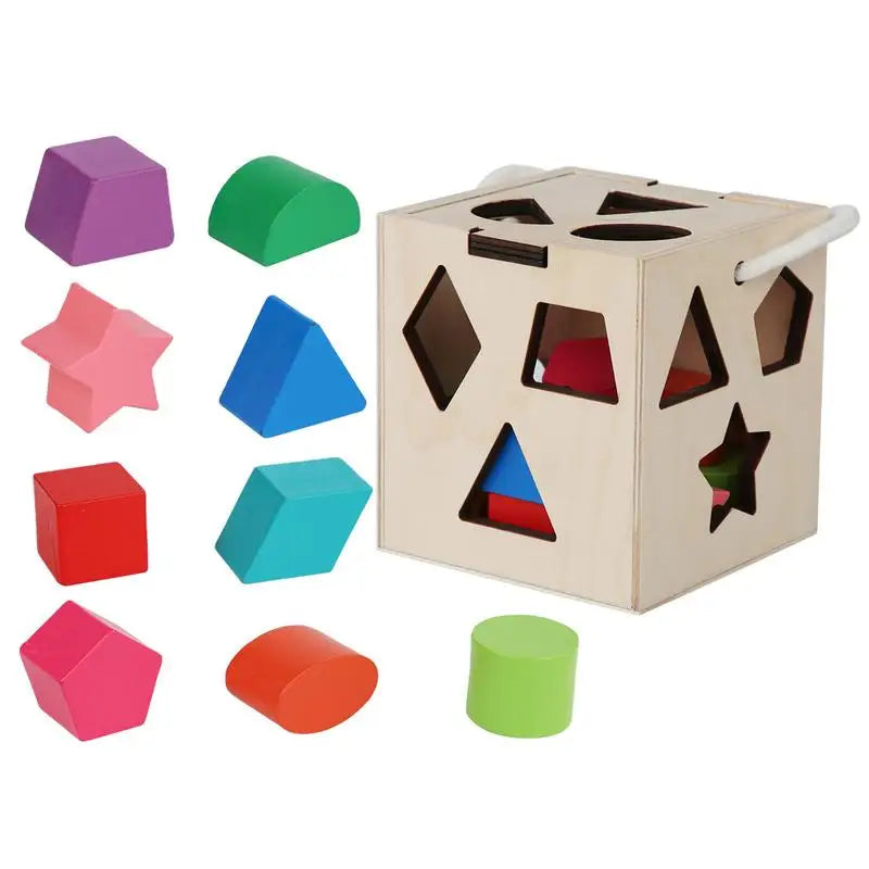Montessori Shape Sorter Wooden Shape Sorting Toy