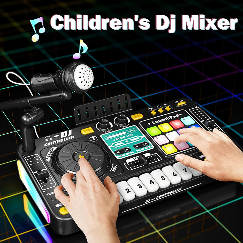 Kids Electronic DJ Music Mixer Instruments with Bluetooth