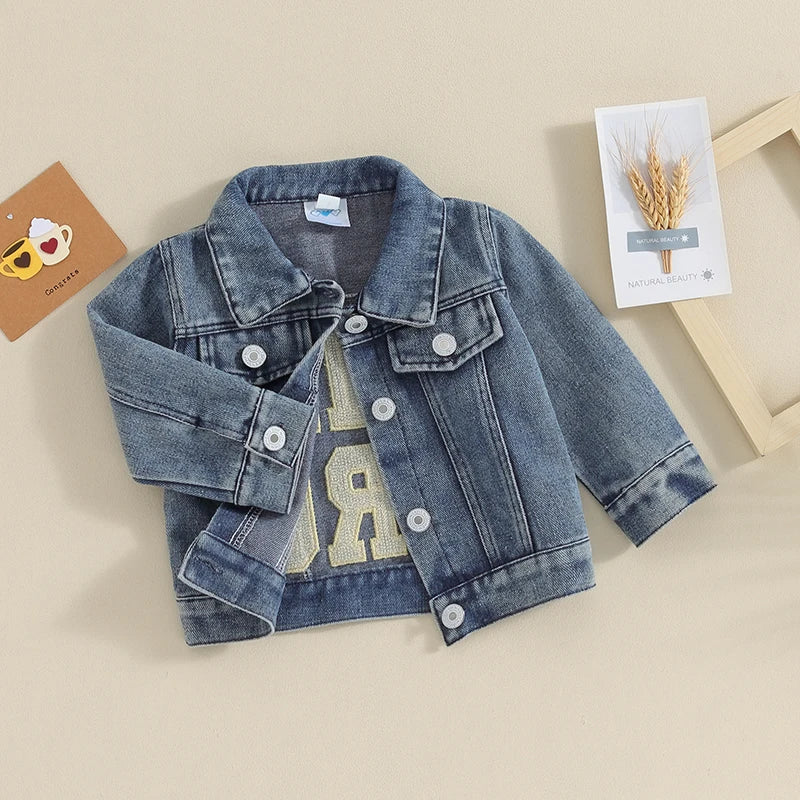 Lioraitiin Toddler Baby Boys Denim Jacket