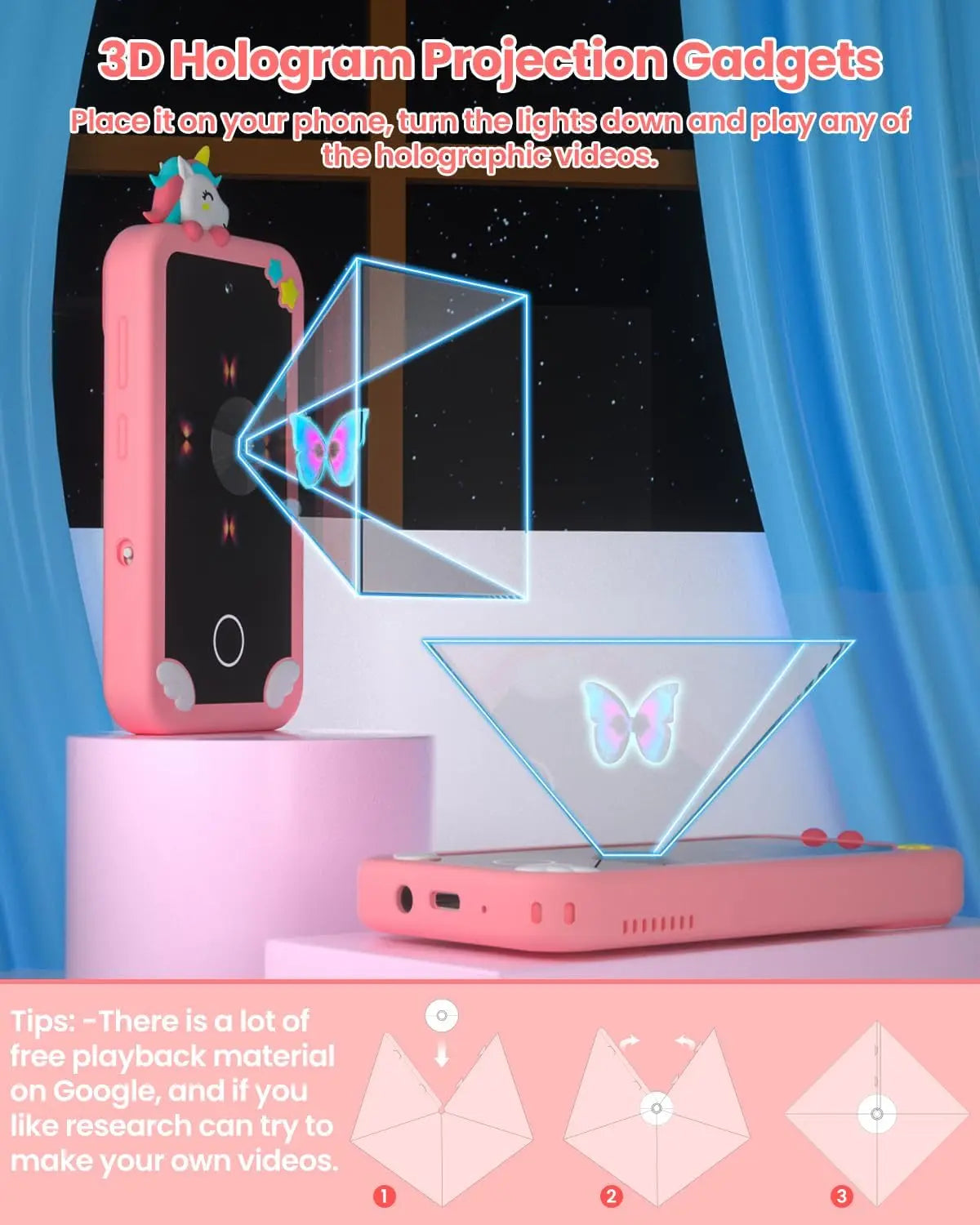 Touch Screen Toddler Learning Toy, Dual Camera, Music Player