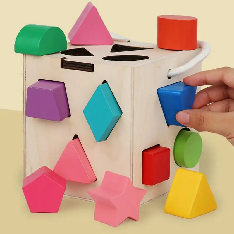 Montessori Shape Sorter Wooden Shape Sorting Toy