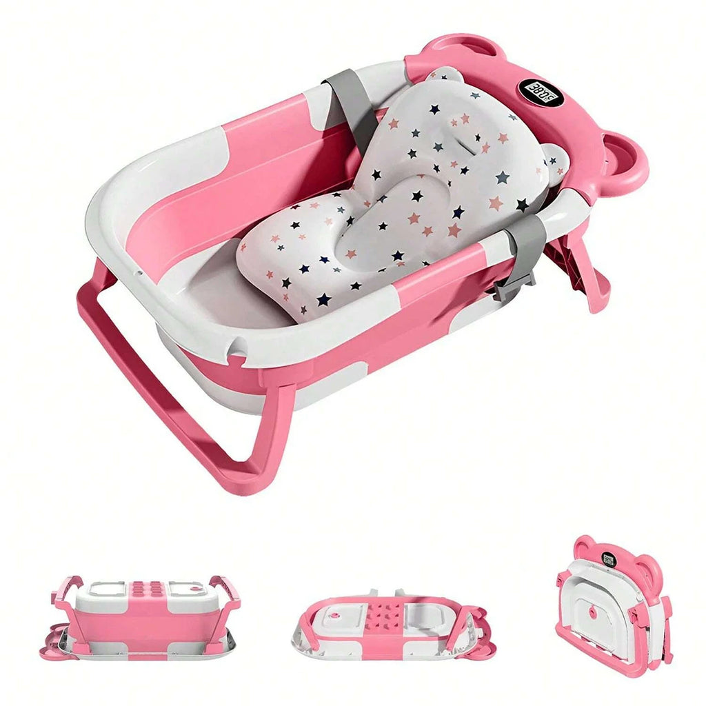 The children's bathtub is equipped with a bath pad