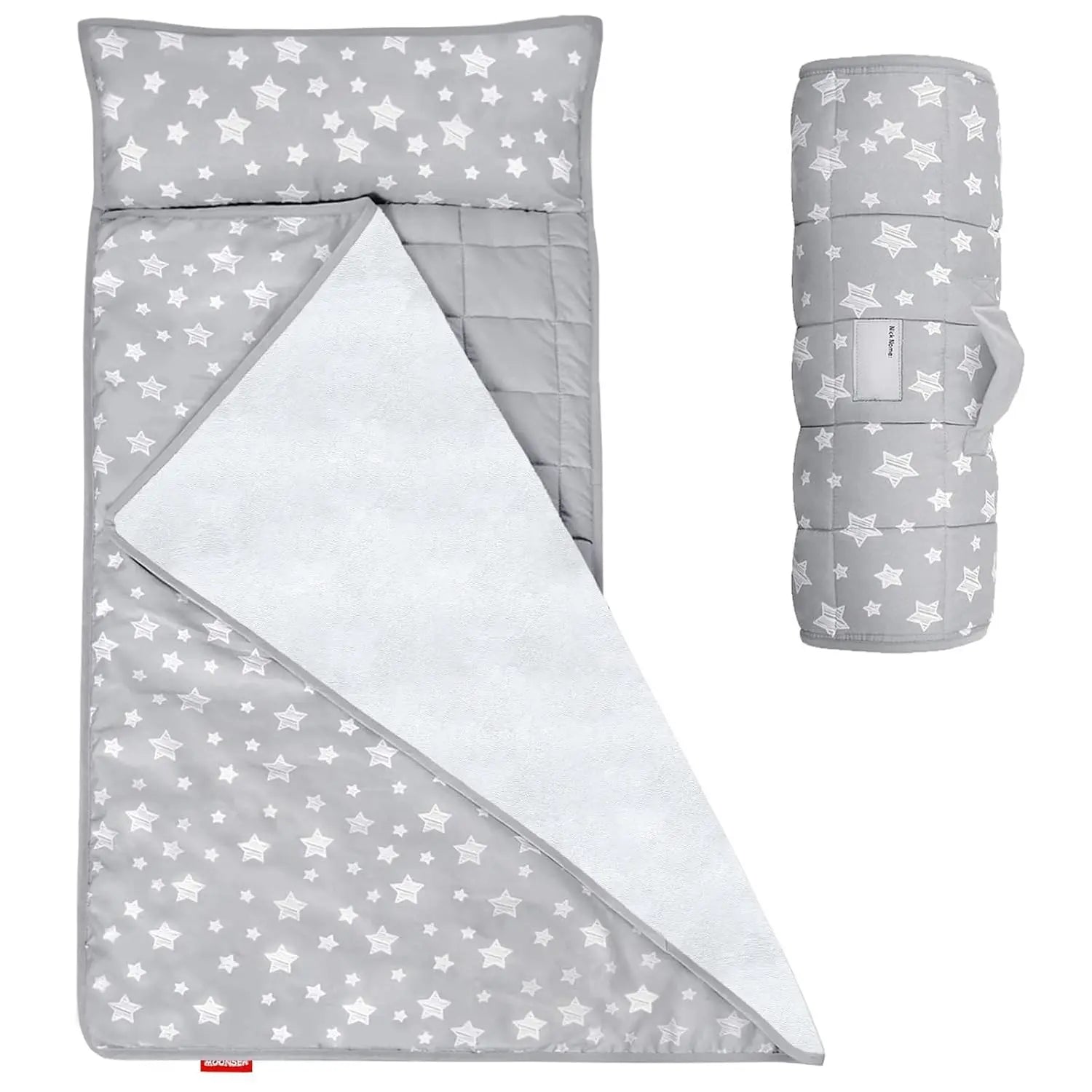Soft Toddler Nap Mat with Pillow & Fleece Blanket