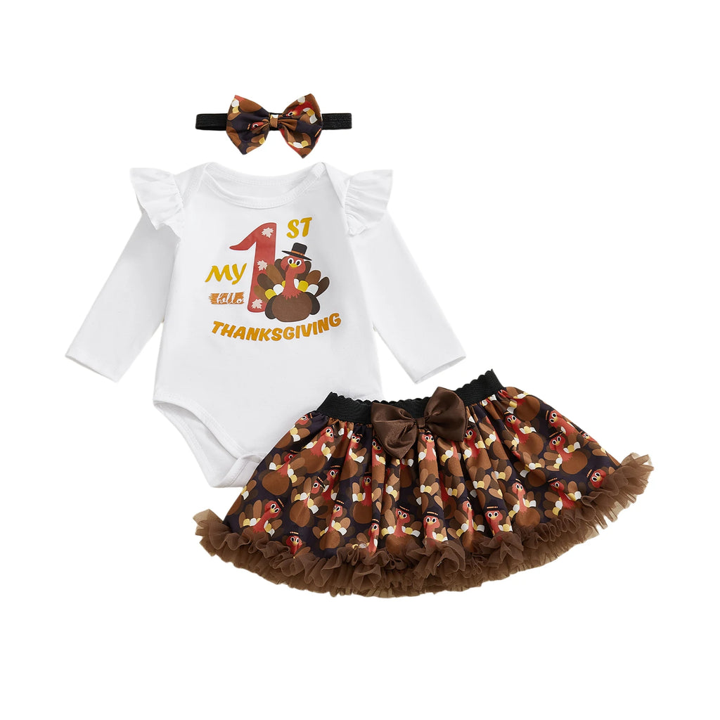 Lioraitiin Baby Girl Thanksgiving Outfit