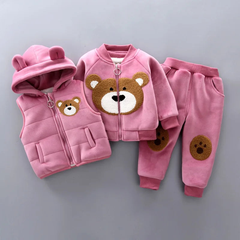 3PCS Winter Autumn Toddler Baby Boys Girls Clothes