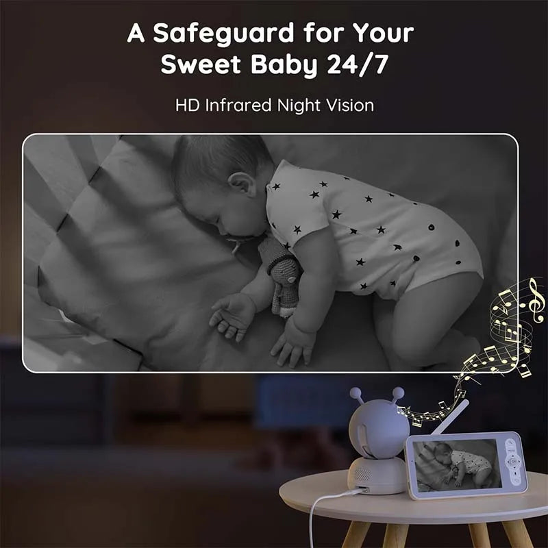 5" Screen and App 1080p WiFi Temperature Humidity Sensor