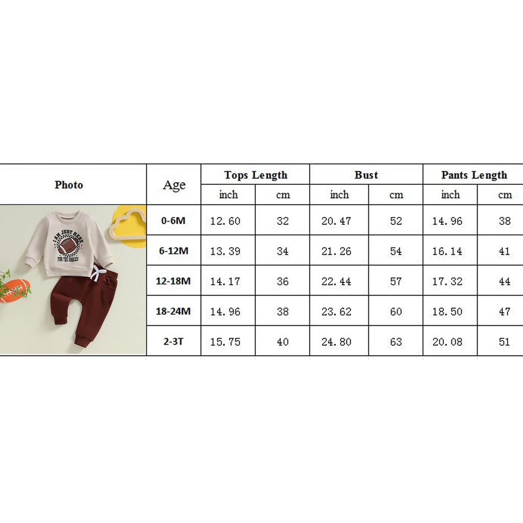 Baby Boy Outfits Football Print Sweatshirt