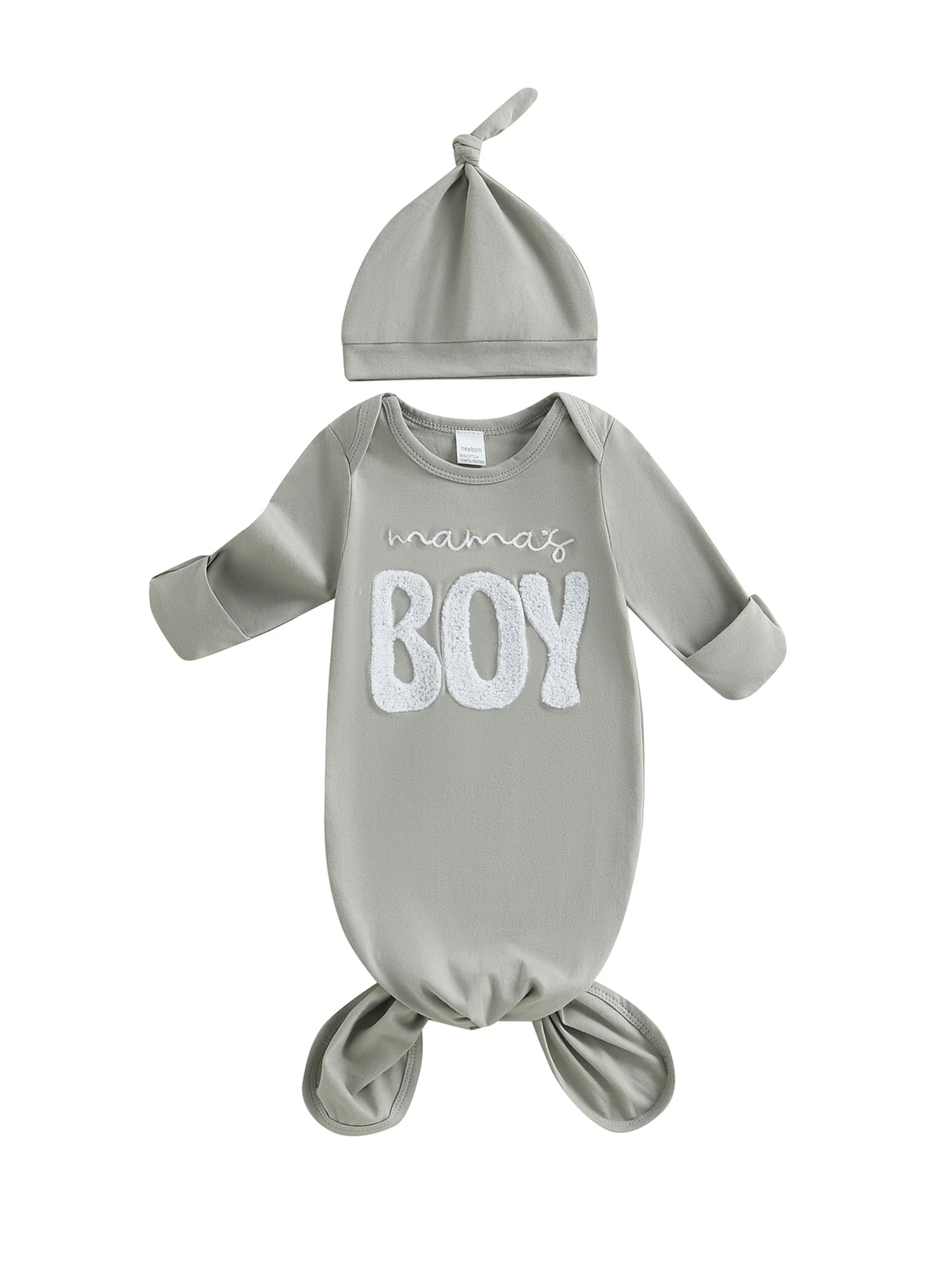 Infant Long Sleeve O Neck Letter Embroidery Sleep Sack Newborn Clothes