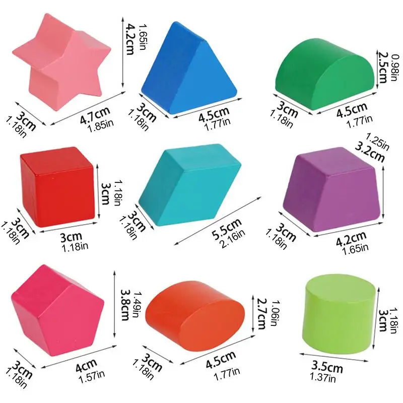 Montessori Shape Sorter Wooden Shape Sorting Toy