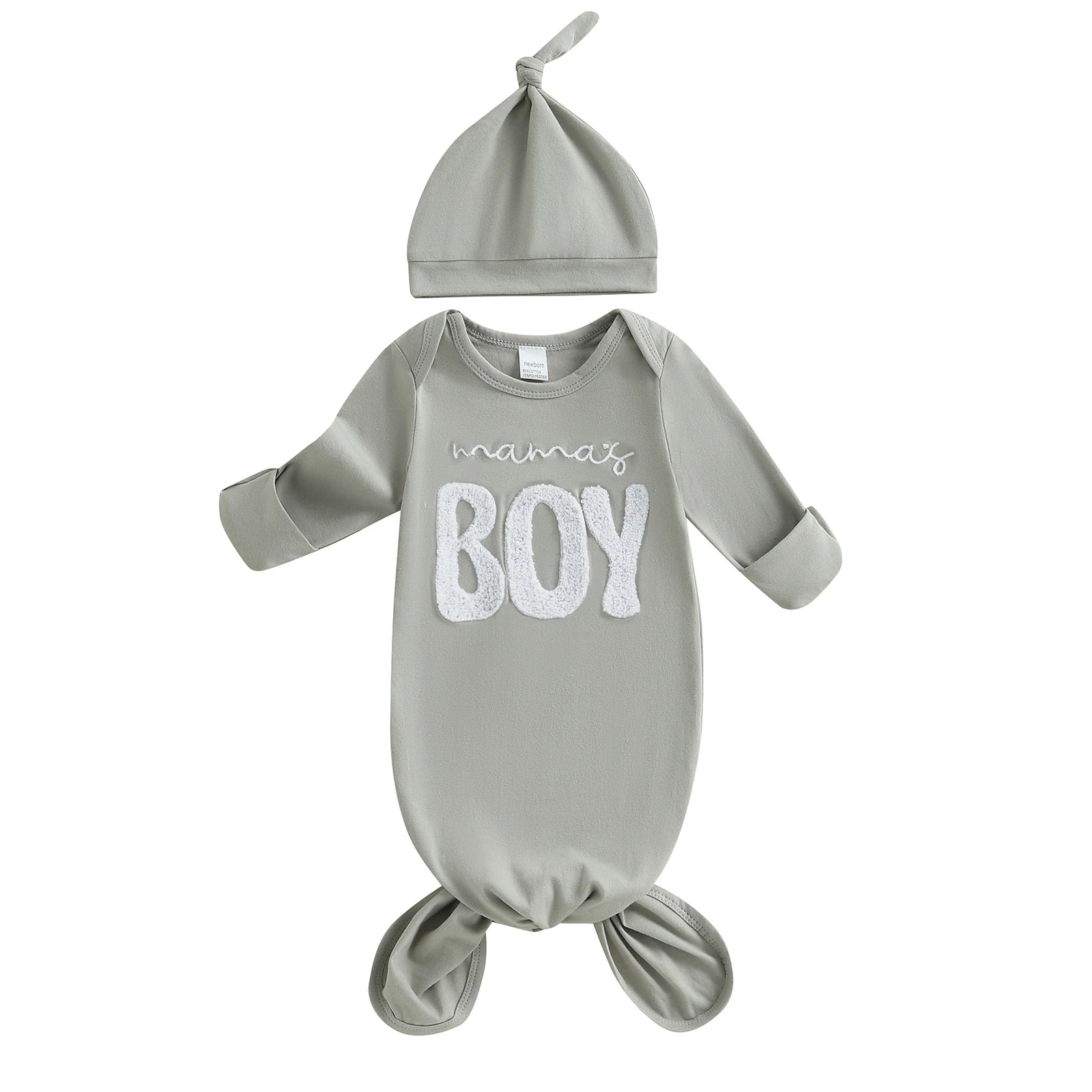 Infant Long Sleeve O Neck Letter Embroidery Sleep Sack Newborn Clothes
