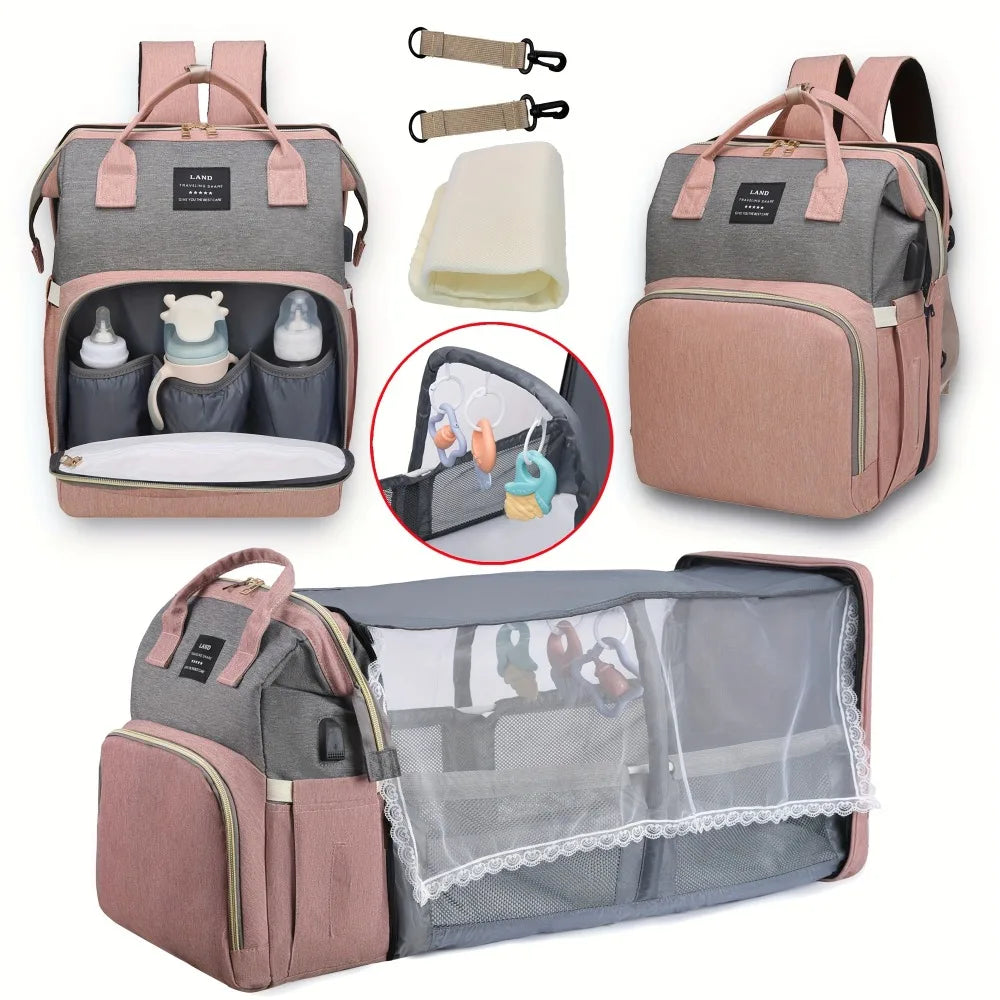 Mommy Bag Lightweight Portable Folding Crib Bed Large-capacity Travel Maternity