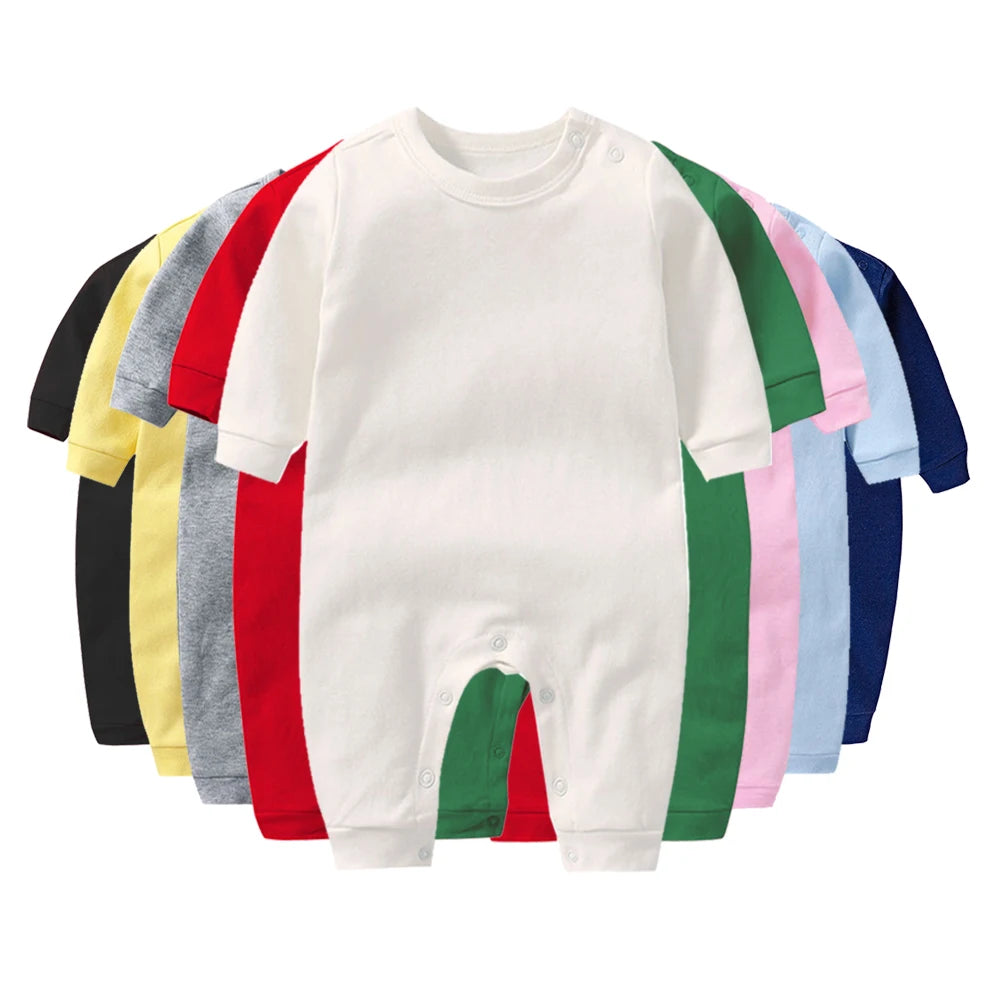 Baby Girl and Boy Rompers Solid Grows One-Pieces