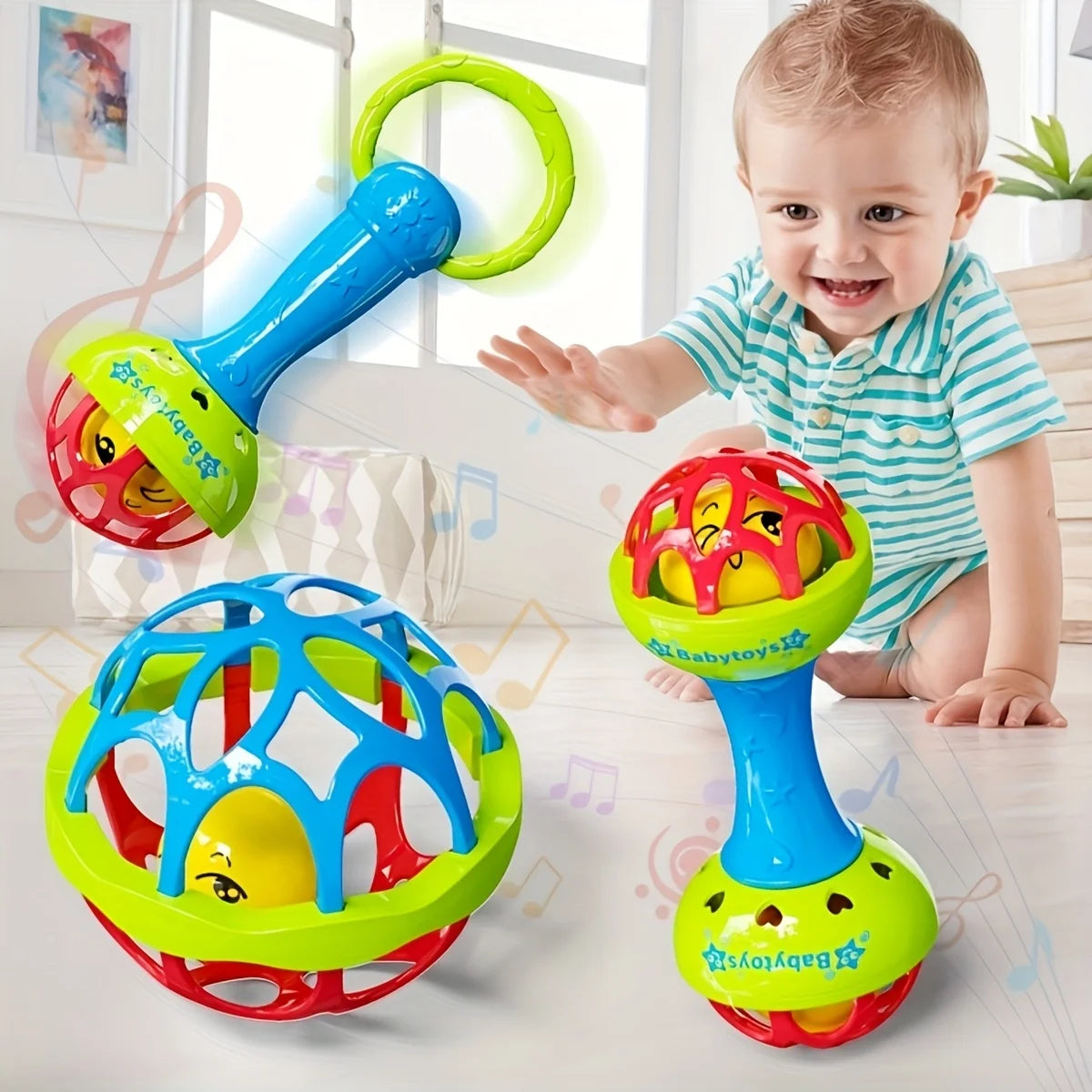 3PCS/Set Hand Cranked Toy, Suitable For Babies