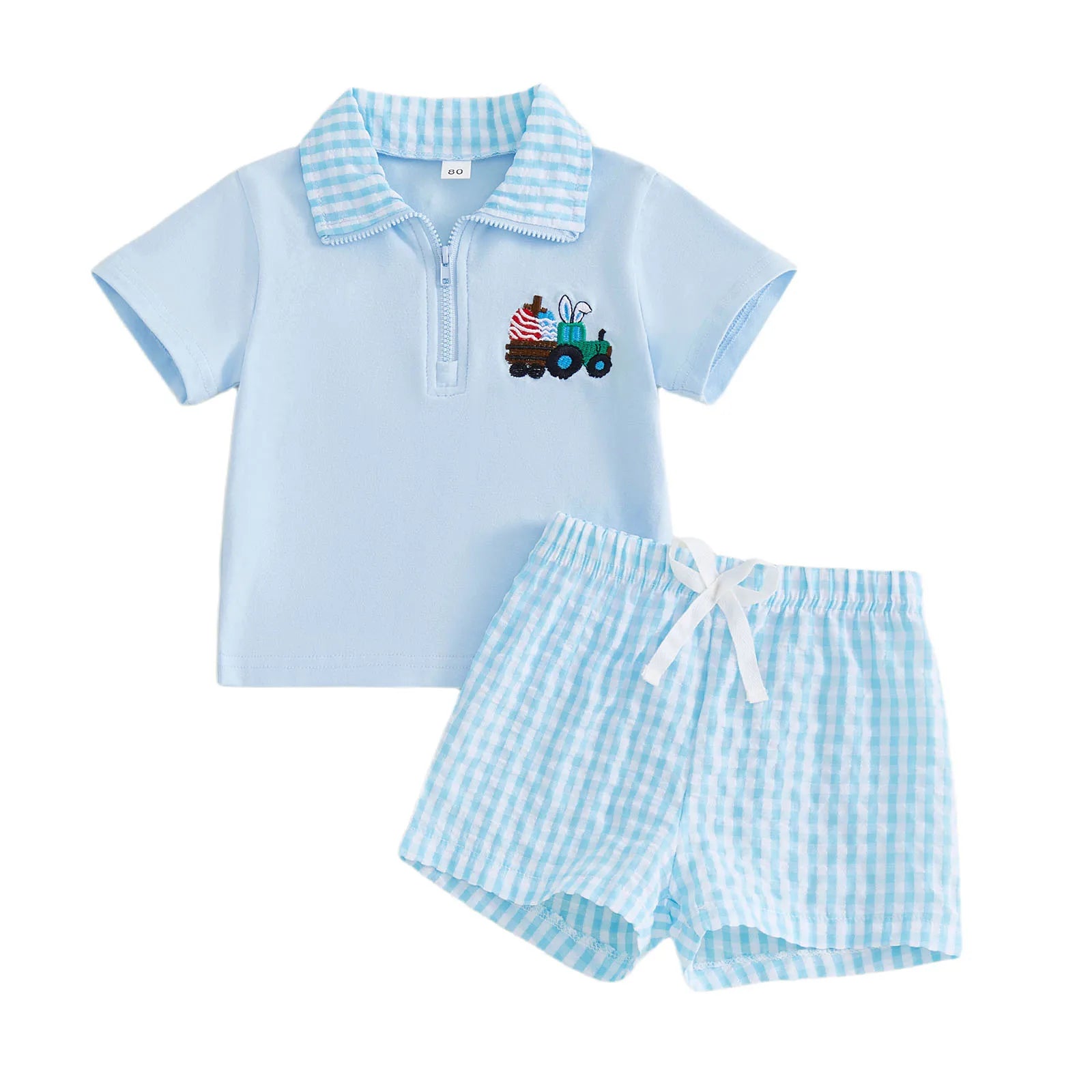 Baby Boy Easter Outfit Embroidered