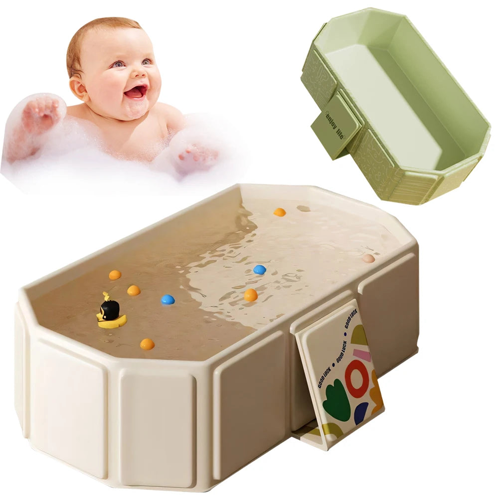 Indoor baby foldable bath tub