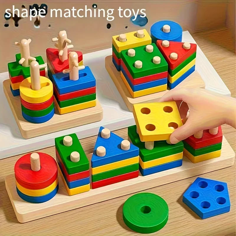 Montessori Wooden Games Baby Toys Puzzle