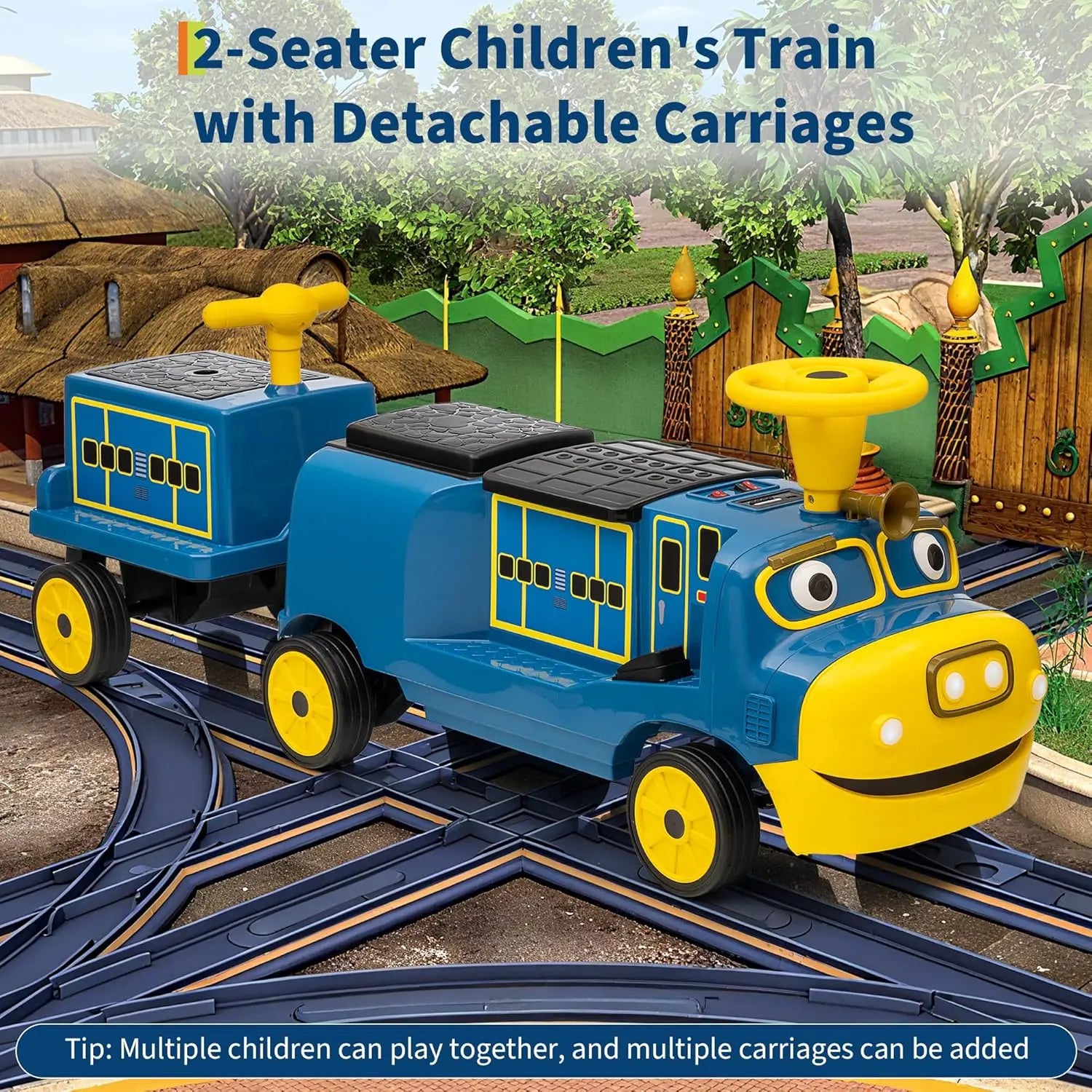 2 Seater Ride On Train Trackless