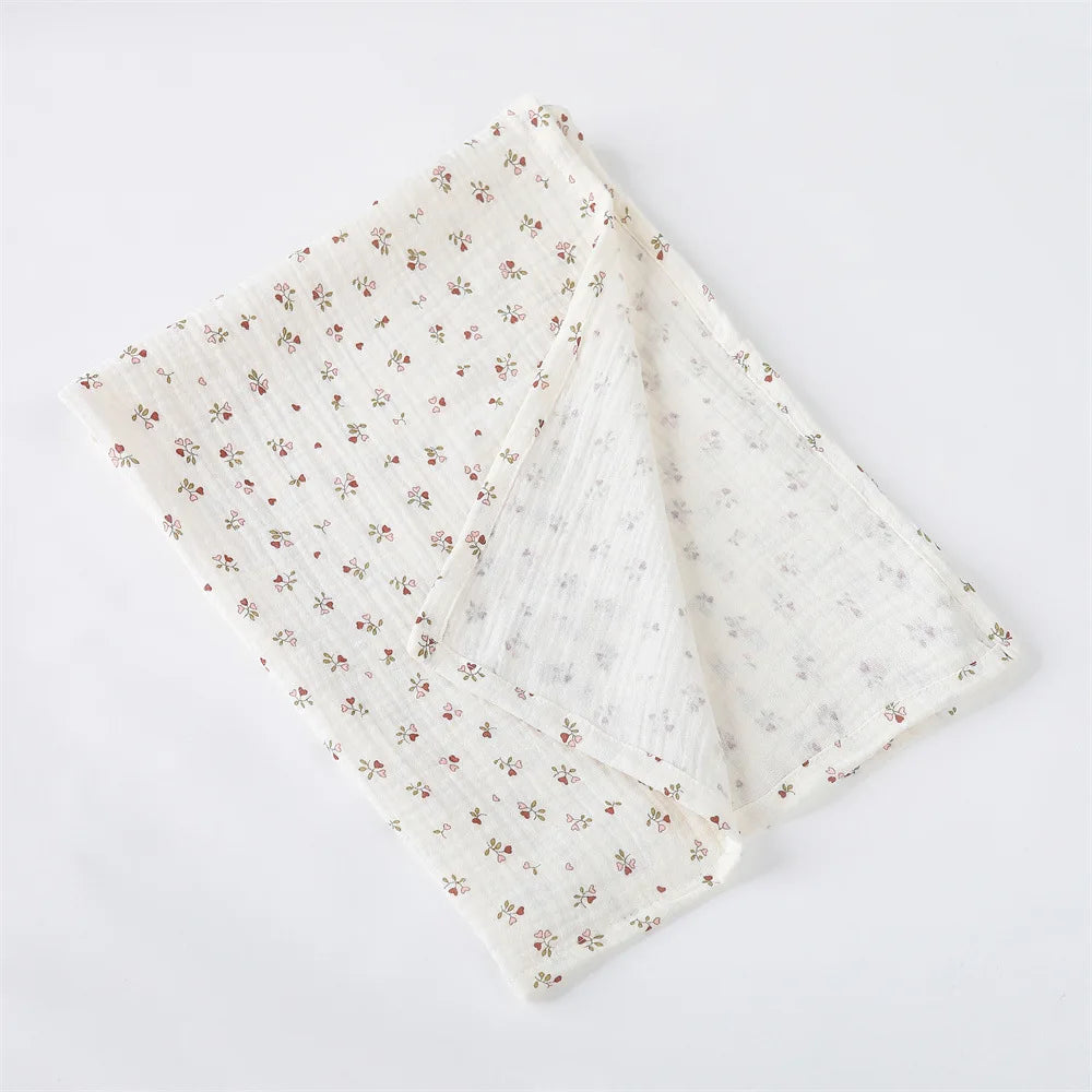 Cotton Swaddle Blanket Baby Blanket Floral