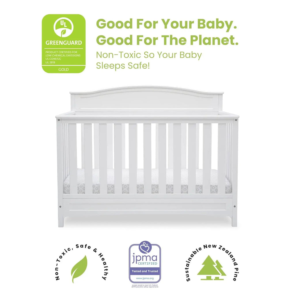 4-in-1 Convertible Baby Crib with Greenguard